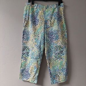 Talbots Multi Color Capri‎ Pants Women's Size 16 P